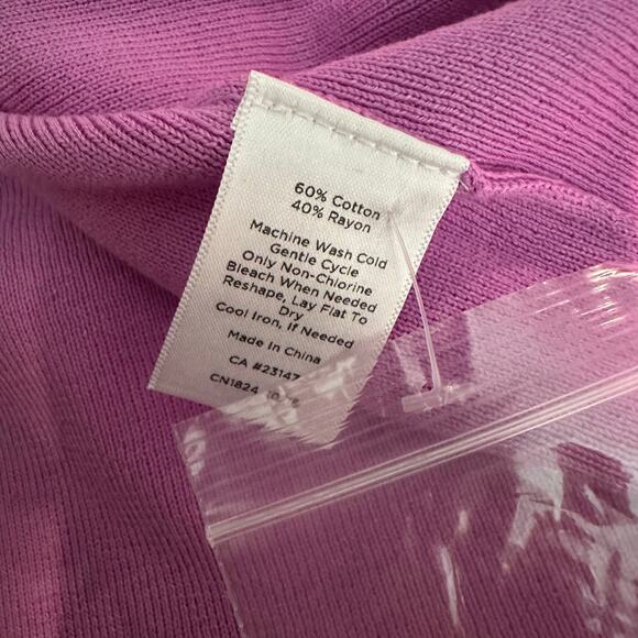 Talbots Classics Bateau Neck Sweater Pullover Top 2X Petite Lavender Pink Lilac - Picture 6 of 8